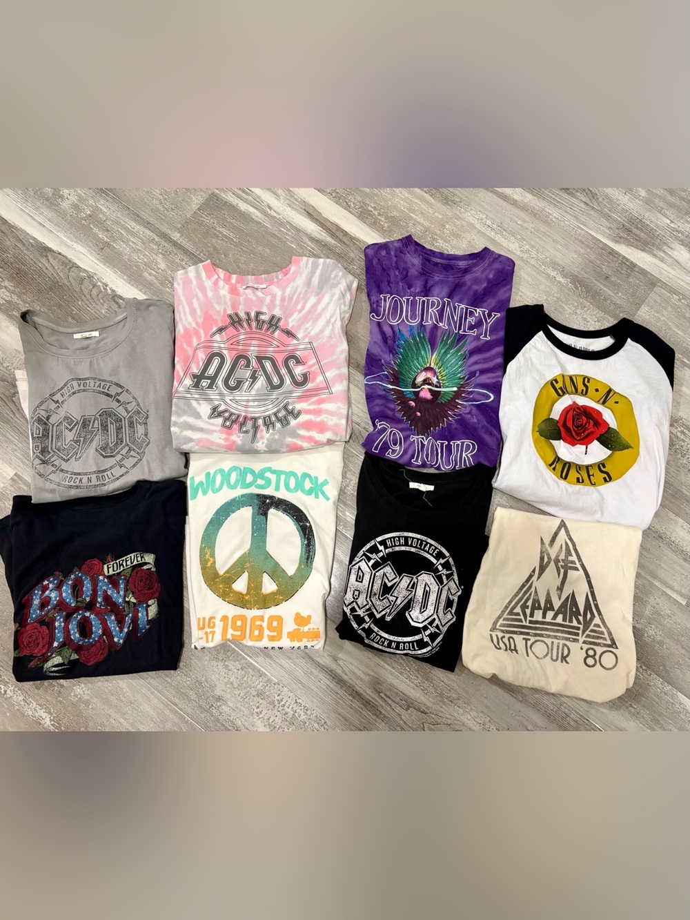 Rock and Roll graphic tee bundle